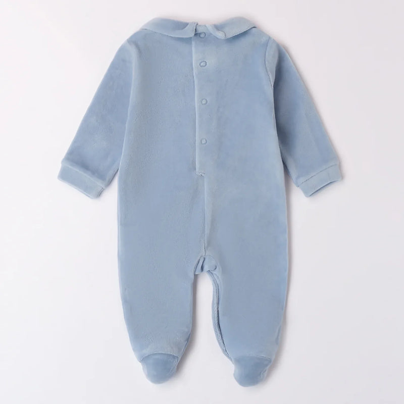 Back of the iDo teddy bear babygrow.