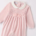 iDo pink babygrow with tulle florets on the chest.