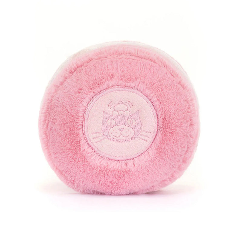 Back of the Jellycat pink amuseables mia macaron.