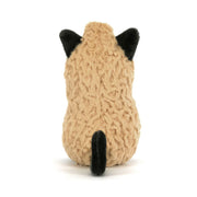 Back of the Jellycat beige amuseables peanut cat.