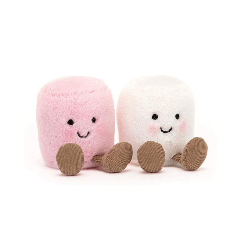 Jellycat amuseables pink & white marshmallows - a6mpwn.