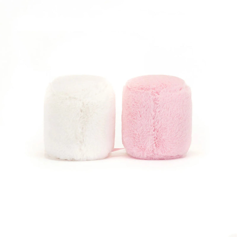 Back of the Jellycat amuseables pink & white marshmallows.