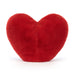 Back of the Jellycat amuseables red heart.