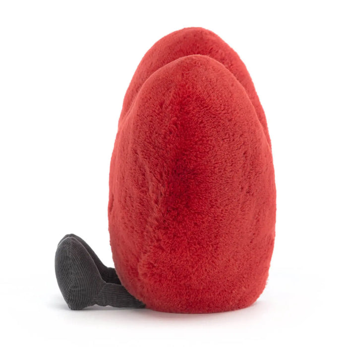 Side view of the Jellycat amuseables red heart.