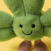 Closer look at the Jellycat amuseables siofra shamrock.