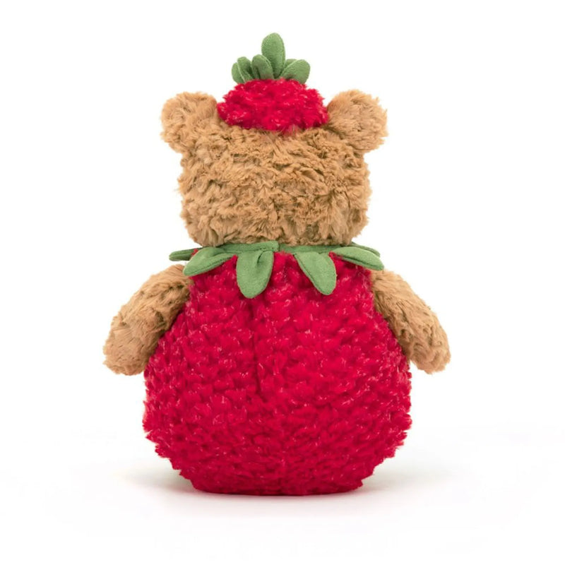 Back of the Jellycat bartholomew bear - strawberry.