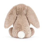 Back of the Jellycat beige bashful bunny.