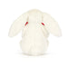 Back view of the Jellycat bashful love heart bunny.