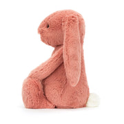 Side view of the Jellycat bashful sorrel bunny.