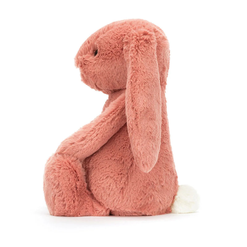 Side view of the Jellycat bashful sorrel bunny.
