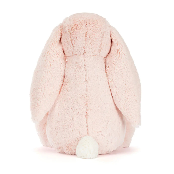 Back of the Jellycat pink blossom bunny.