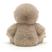 Back of the Jellycat brown bo bigfoot.