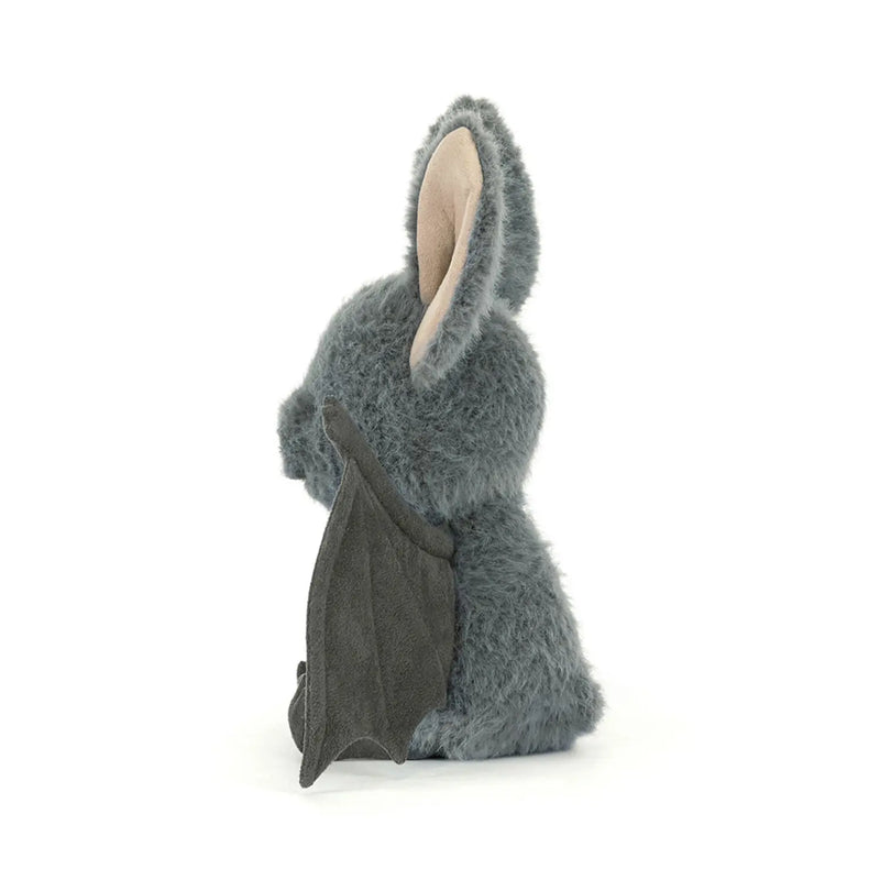 Side view of the Jellycat broox bat.