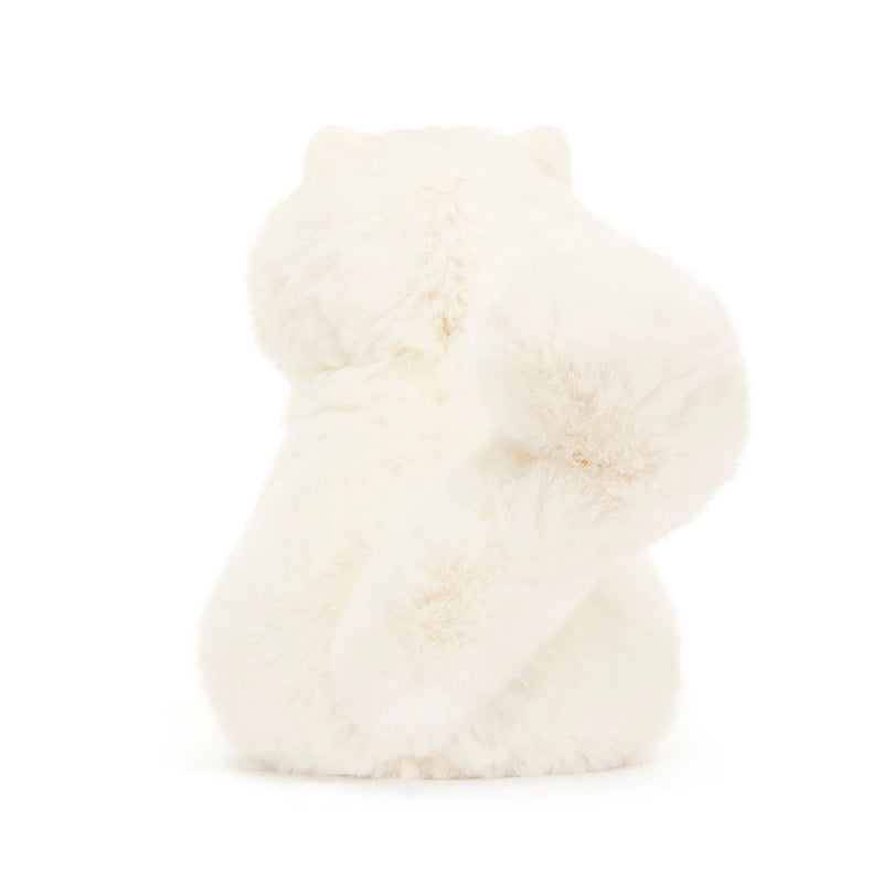 Back of the Jellycat white carissa persian cat.