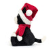 Side view of the Jellycat christmas jellycat jack.