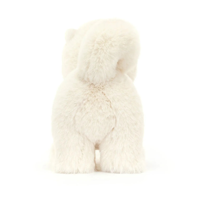 Rear view of the Jellycat daphne pomeranian.