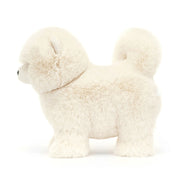Side view of the Jellycat daphne pomeranian.