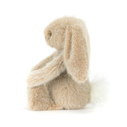 Side view of the Jellycat flufflet bunny.