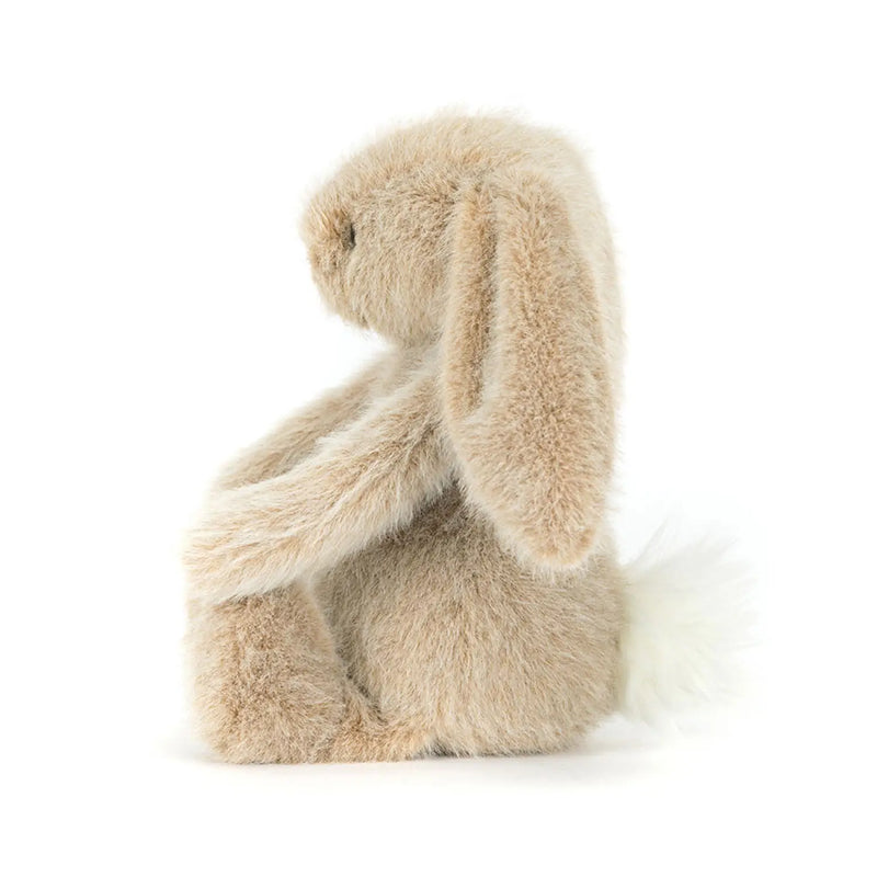 Side view of the Jellycat flufflet bunny.