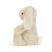 Side view of the Jellycat flufflet bunny.