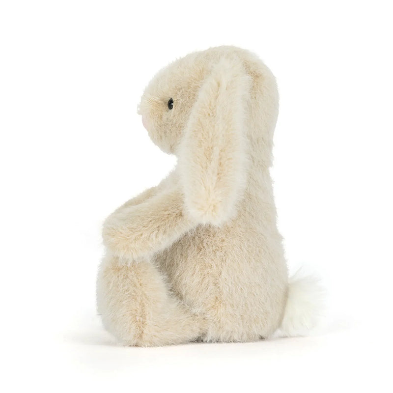 Side view of the Jellycat flufflet bunny.