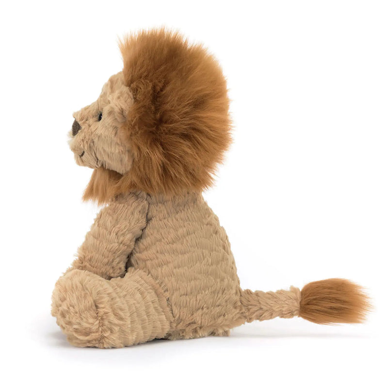 Side view of the Jellycat fuddlewuddle lion.
