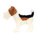 Side view of the Jellycat hector fox terrier.