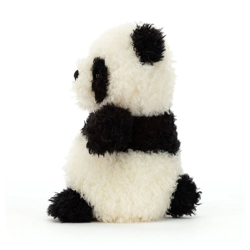 Side view of the Jellycat little panda.