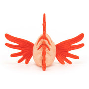 Back of the Jellycat peach lois lionfish.