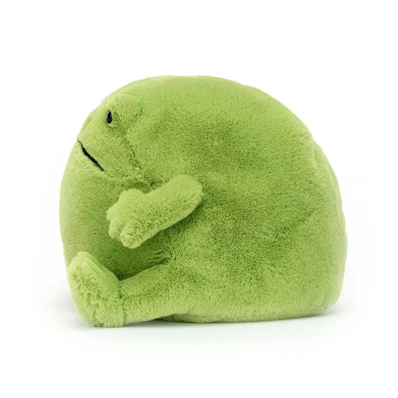 Side view of the Jellycat ricky rain frog.