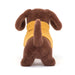 Back of the Jellycat sweater sausage dog.