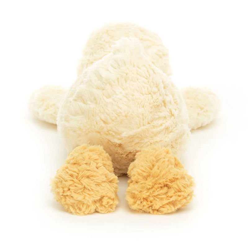 Rear view of the Jellycat tumblie duck.