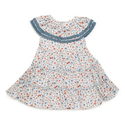 Back of the Juliana blue floral print dress.