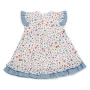 Back of the Juliana blue floral print dress.