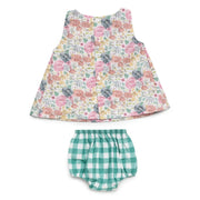 Back of the Juliana floral print sleeveless dress.