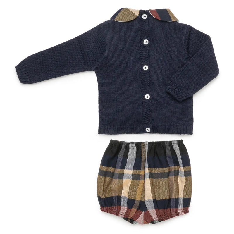 Back of the Juliana navy jam pants set.