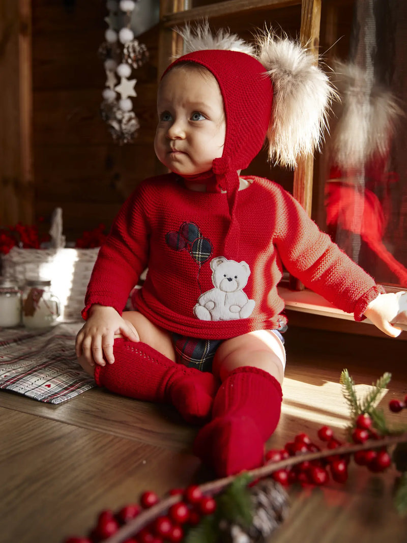 Baby boy wearing the Juliana jam pants set.