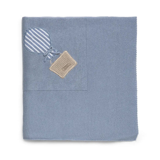 Juliana blue knitted blanket - 26020.