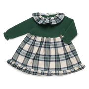 Juliana girl's green knitted dress - 25646.
