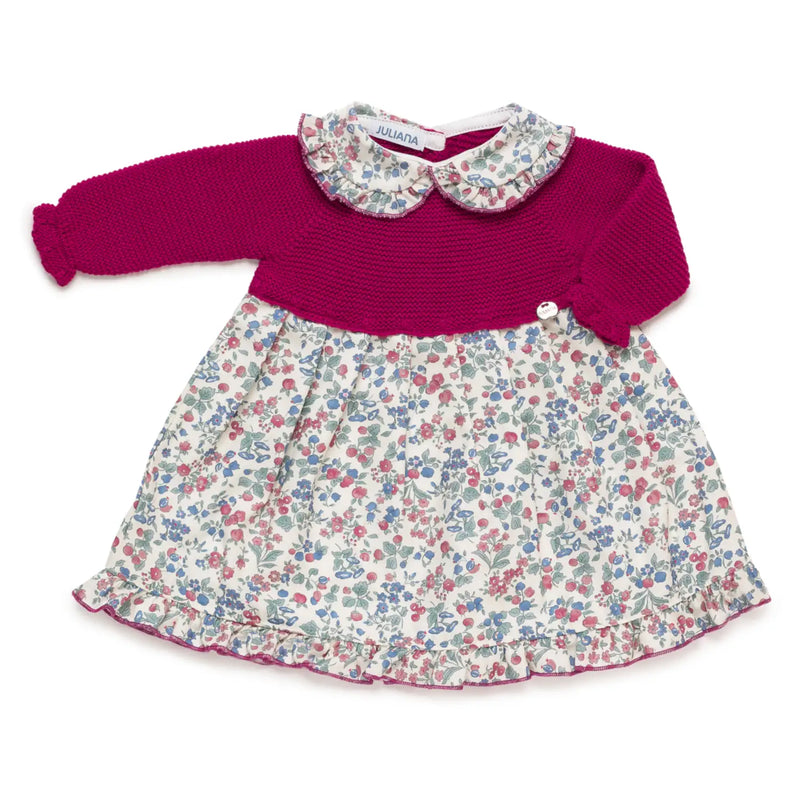 Juliana burgundy knitted dress - 25648.