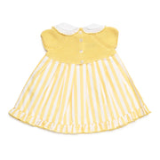 Back of the Juliana yellow knitted dress.