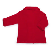 Back of the Juliana red knitted jacket.