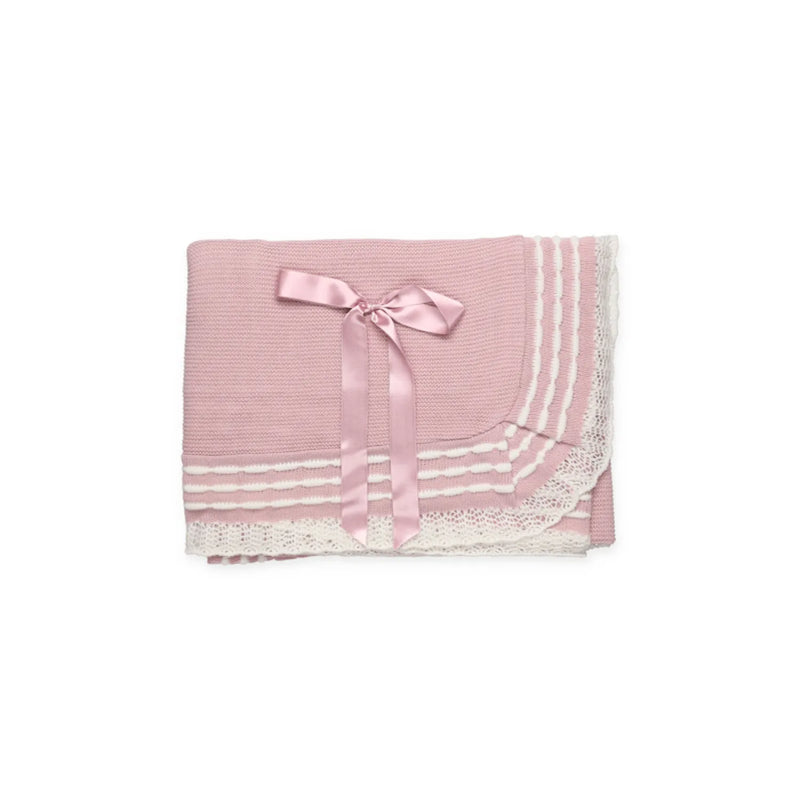 Juliana pink knitted shawl - 25512.