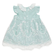 Rear view of the Juliana lace dress.