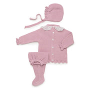 Back of the Juliana pink leg warmer set.
