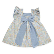 Back of the Juliana blue paisley print dress.