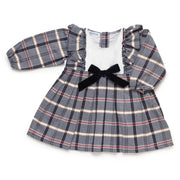 Juliana navy plaid dress - 25664.