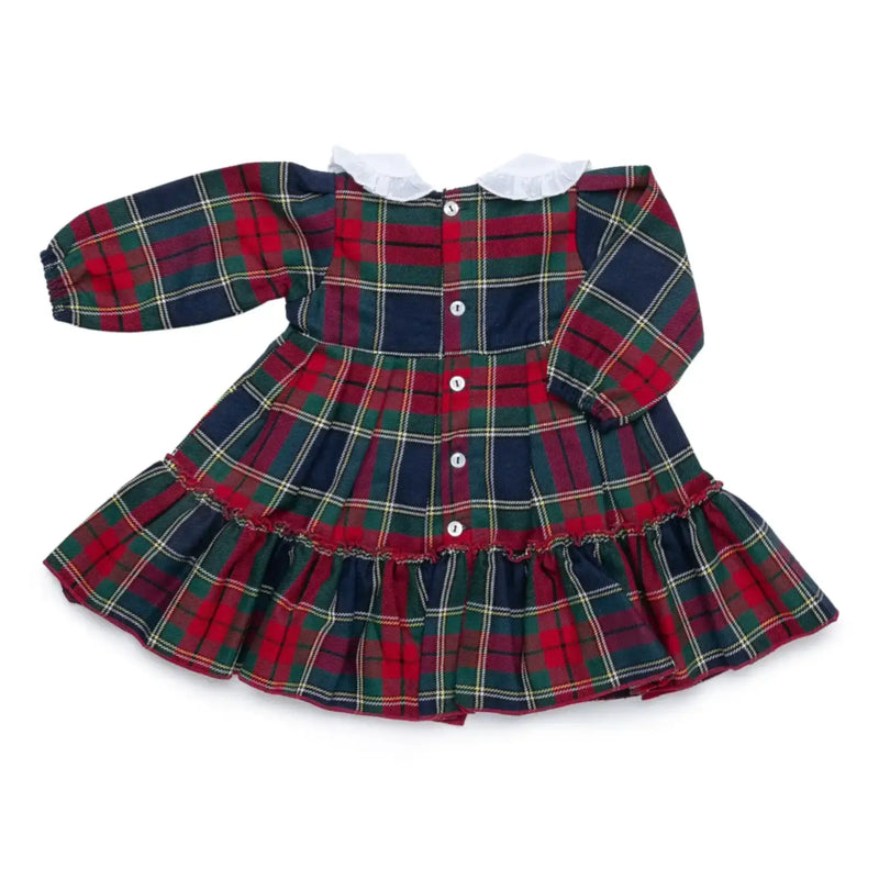 Rear view of the Juliana plaid dress.