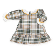 Rear view of the Juliana green plaid dress.