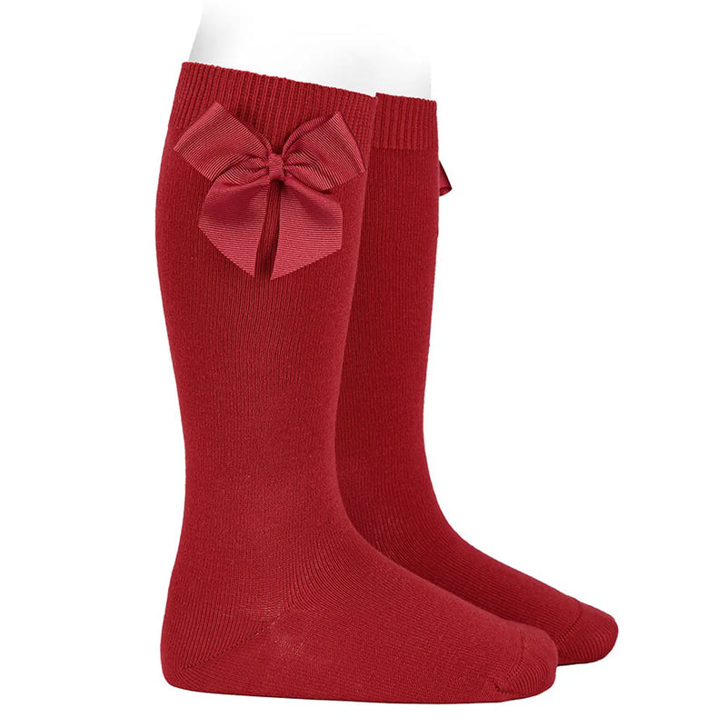 Condor Bow Socks - Red Velvet